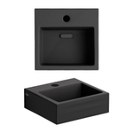 Clou Flush 1 lave-mains 28x27cm trou de robinet Céramique Noir mat SW9356