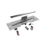 Easy Drain Compact 50 Modulo Stone douchegoot set waterslot 50mm 90cm inbouw diepte 94mm met zijuitloop SW86858