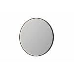 INK SP24 miroir - 100x4x100cm rond dans cadre en acier incl dir LED - chauffage - changement de couleur - dimmable et interrupteur - métal brossé noir SW955889