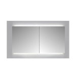 Sanicare armoire de toilette qlassics ambiance 100 cm 2 portes miroir double face blanc brillant SW278653