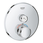 GROHE Smartcontrol Partie de finition pour robinet de douche encastrable thermostatique avec inverseur rond chrome SW104916