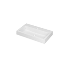 Ink momento lavabo 80x9x45cm 1 trou pour robinet évier polystone blanc mat SW157898