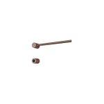 Hotbath &MORE Radiateur sèche-serviettes - 50x19cm - rond - 1 barre - horizontal - avec interrupteur - cuivre brossé PVD SW1245678