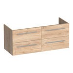 BRAUER Trust wastafelonderkast 120 excl. opbouwgrepen 4 softclose lades en 2 sifon uitsparingen - Forest Wheat SW1203957