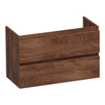 BRAUER Joy wastafelonderkast ondiep - 80x39x50cm - 2 softclose lades - greeploos - 1 sifon uitsparing - Forest Cacao SW1201215