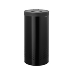 Brabantia Wasbox - 35 liter - kunststof deksel - uitneembare waszak - matt black/donker grijs SW1026509