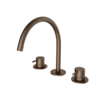 Hotbath Cobber Inbouw wastafelmengkraan - 1 functie - 2 knoppen - living colours - messing verouderd koper (goud) SW440711