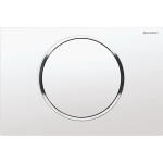 Geberit Sigma10 bedieningsplaat - spoel-stop spoeling - rond - wit glans chroom 0730024