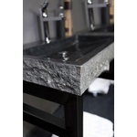 Forzalaqua jeu de supports 39,5x16x3cm pour lave-mains ou plans de lavabo en pierre naturelle Forzalaqua SW369873