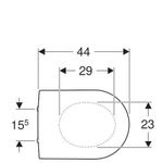 Geberit Renova abattant de WC - descente amortie - déclipsage rapide - fixation par le dessus - blanc brillant SW418748