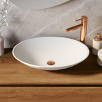 BRAUER Vortex vasque à poser - 58 ovale pierre fine mat blanc SW104805