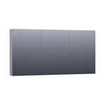 BRAUER Impress Deluxe spiegelkast - 140x70x15cm - interne en externe verlichting - 3 dubbelzijdige spiegeldeuren - mat grijs SW371725