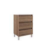 Saniclass Chaci PLUS Meuble bas de salle de bains - 60x86x46cm - 3 tiroirs - Poignée intégrée - MFC - chêne chaud SW1569866