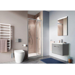 Crosswater Clear 6 Vouwdeur - 90x195cm - 6mm - veiligheidsglas - Matt Black SW876138