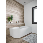 Riho Desire baignoire d''angle - 170x77cm - Pose en angle à droite - avec remplisseur de baignoire chromé - acrylique blanc velours SW925254