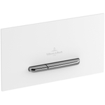 Villeroy & Boch Viconnect bedieningsplaat dualflush frontbediend - 25.3x14.5cm - kunststof wit/chroom - glans wit SW106655