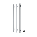 Hotbath &MORE Handdoekradiator - 57x115cm - rond - 3 stangen - verticaal - met schakelaar - chroom SW1245815