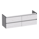 BRAUER Joy Edge meuble sous-lavabo 140 4 tiroirs à fermeture douce - sans poignée - 2 découpes pour siphon - Forest Seashell SW1200891