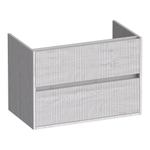 BRAUER Adore Wavy wastafelonderkast 80 2 softclose lades - greeploos - 1 sifon uitsparing - Forest Seashell SW1198623