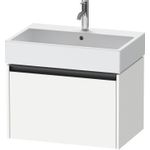 Duravit Ketho.2 Wastafelonderbouwkast - met 1 lade - 68.4x46x44cm - met greep antraciet - wit mat SW772315