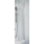 Crosswater Kai badwand 35x128cm met 6mm helder veiligheidsglas links en rechts zilver SW487314