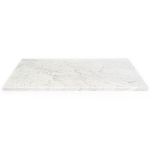 Saniclass Dia Wastafelblad - 100x46cm - zonder kraangaten - 1 sifonuitsparing - marmer - wit gepolijst SW728217