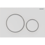 Geberit Sigma20 bedieningsplaat - 2-toets spoeling - rond - dualflush - mat wit SW420203