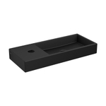 Clou Mini Wash Me fontein 45x19cm kraangat links Keramiek Zwart mat SW9311