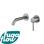 FugaFlow Eccelente Sobrado Robinet lavabo encastrable 2 trous avec partie encastrable Inox brossé SW1123461