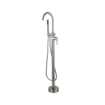 Fortifura Calvi vrijstaande badkraan - 113cm - met handdoucheset - PVD - geborsteld RVS SW377863