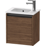 Duravit Ketho.2 Fonteinkast - met 1 deur - 41x29.2x44cm links - met greep antraciet - donker noten mat SW772699