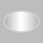 Meilleur Design Miroir Divo ovale 80x60cm avec éclairage LED et interrupteur tactile SW420078