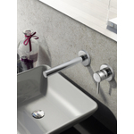 Hotbath Buddy 005 mitigeur de lavabo bec droit avec 2 rosaces chrome SW11284