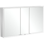 Villeroy & Boch My View Now My view - inbouw spiegelkast - 130x75cm - 3 deuren - 3 contactdoos LED - zilver SW641678
