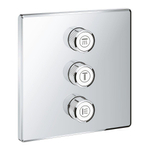 Grohe SmartControl partie extérieure de robinet d'arrêt - 3 boutons - adaptée à 3 fonctions - carrée - chrome SW104924