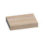 BRAUER Wastafelblad - eiken opgedikt - 60x50x10cm - zonder kraangat - Hout white oak SW371931