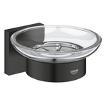 GROHE Start Cube porte-savon - avec support - verre - noir mat SW1126627