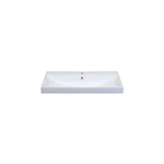 H&R Badmeubelen Just Wastafel - 81x46x7.5cm - 1 kraangat - keramiek wit SW457622