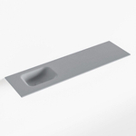 Mondiaz LEX Fontein - 110x30x0.9cm - wasbak Links - zonder kraangaten - voor toiletmeubel - Solid surface - Plata SW1026038