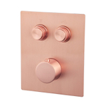 Wiesbaden Caral Klik Pro Inbouw Thermostatisch Douche/Badkraan - 2 functies - inclusief inbouwdeel - geborsteld koper SW717735