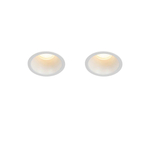 QAZQA Dept spot encastré - set de 2 - 7,8x7,8x6,5cm - dimmable - IP44 - blanc mat SW1209707