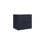 Saniclass Prime Balance Meuble sous lavabo - 60x55x44.9cm - 2 tiroirs - Poignée intégrée - MDF - bleu marine mat SW892616