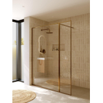 Riho Define - Paroi de douche à l’italienne 200x160 cm (120 + 40) - Finition Cuivre mat SW1185406