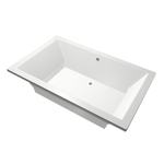 Xenz Society Baignoire Duo - 190x120x53 - bonde au milieu - acrylique - blanc SW103463