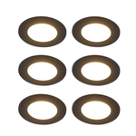 QAZQA Blanca Spot encastré - set de 6 - 9x9cm - LED incl. - 3 niveaux de gradation - IP44 - noir mat SW1209740