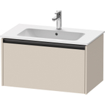 Duravit Ketho 2 wastafelonderbouwkast met 1 lade 81x48x44cm met greep antraciet taupe supermat SW773117