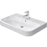 Duravit HappyD 2 lavabo pour meuble meulé avec trop-plein avec 1 trou de robinetterie 80x50,5cm avec WonderGliss blanc SW54330