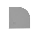 ZEZA Grade receveur de douche - 70x70cm - antidérapant - antibactérien - marbre minéral - quart de rond - mat cemento (gris) SW1244580