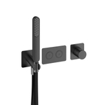 Hotbath Gal Afbouwdeel - voor inbouwthermostaat - met 2 pushbuttons - PVD - gunmetal geborsteld (antraciet) SW656904