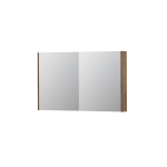 INK SPK2 spiegelkast – 120x74x14 cm – 2 deuren, dubbelzijdige spiegeldeuren – Naturel Eiken SW353408